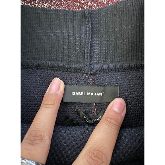 Isabel Marant Womens Mini Skirt Size EU 38 US 6 Maroon Knit Faux Wrap NWT FLAW - Picture 4 of 10